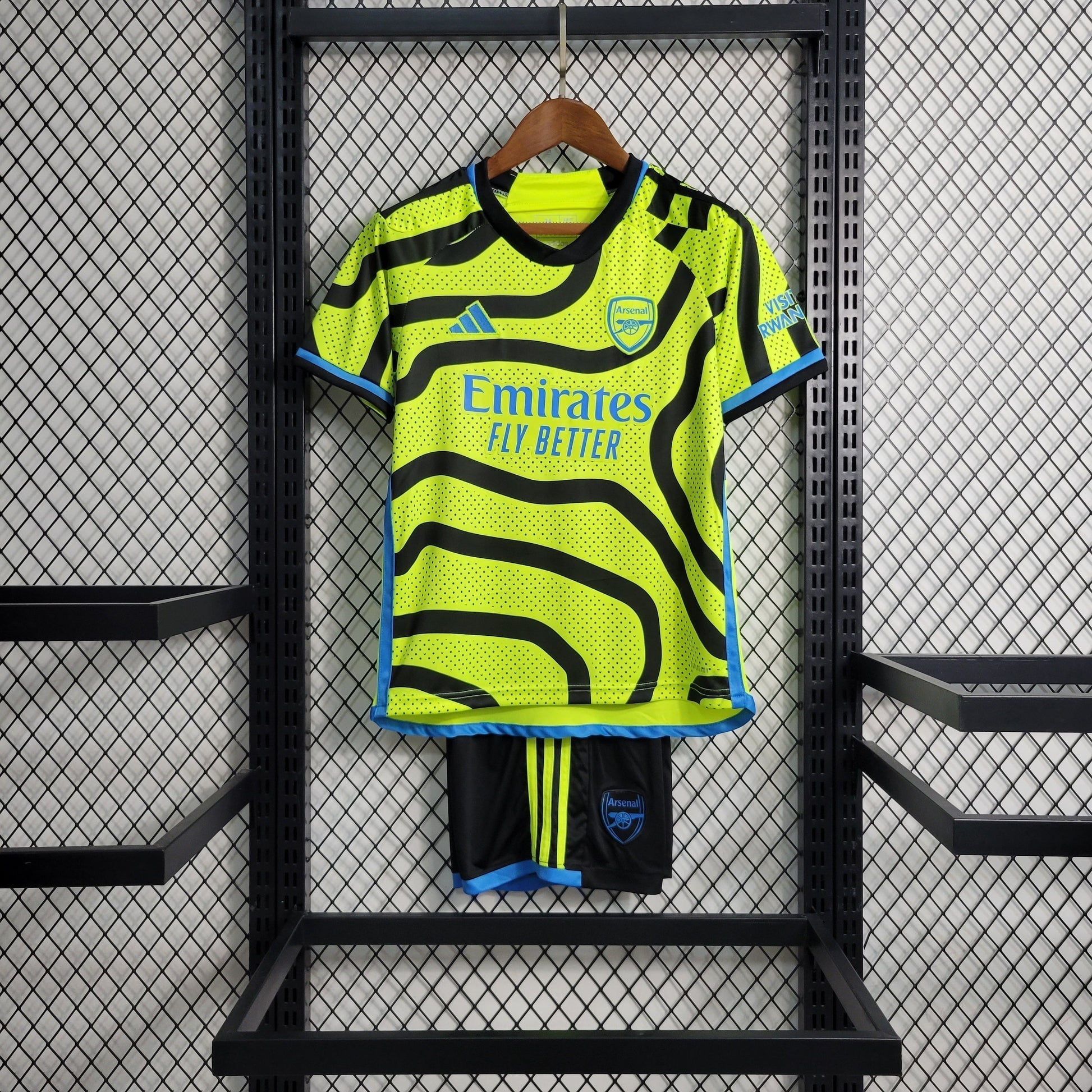 Arsenal Kids Third Kit 2024/25 – Neon Shock Edition