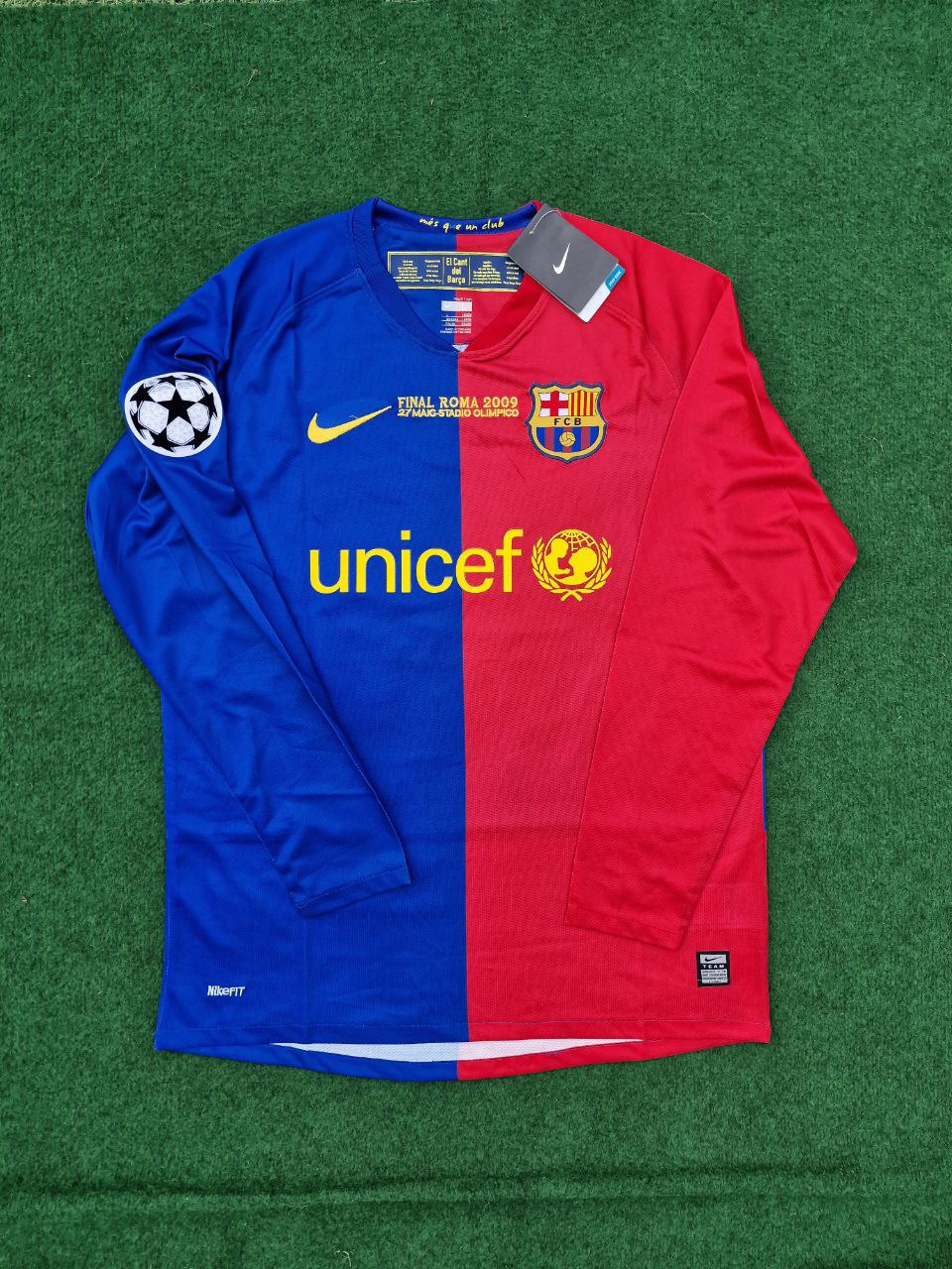 Lionel Messi Barcelona 2009 Rome Champions League Final Retro Jersey